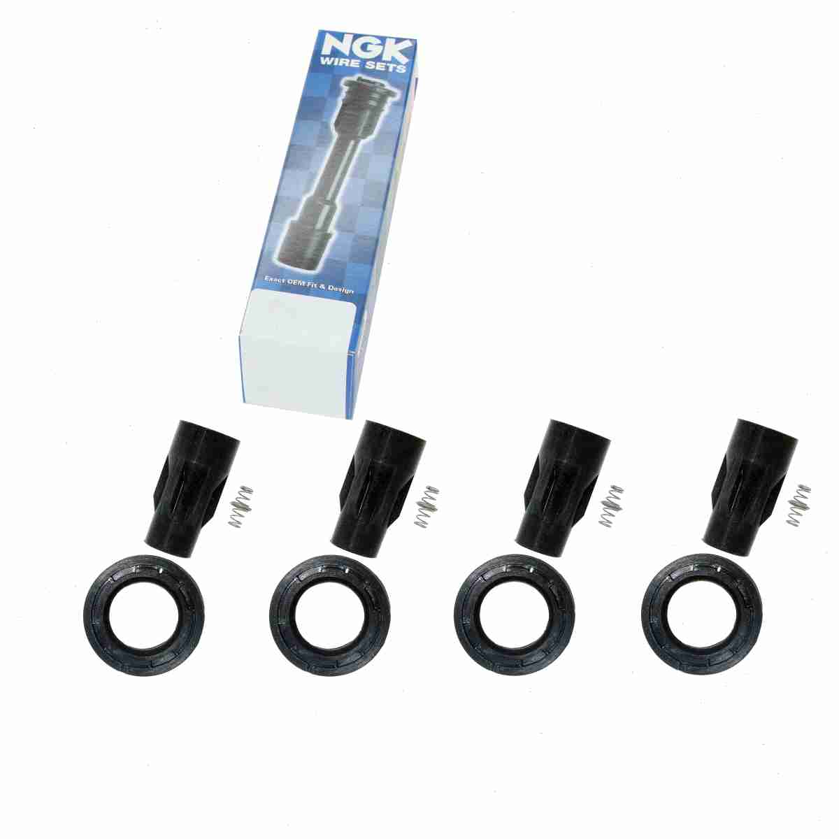 4 pc NGK 59016 Ignition Coil Boots for 702534 SPB216 SPP153E Direct ...