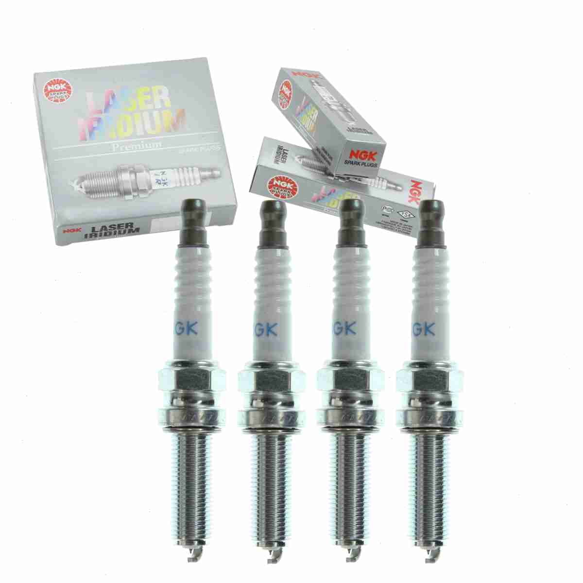 4 pc NGK 6213 Laser Iridium Spark Plugs for 31909-MEN-A31 Ignition Wire ...