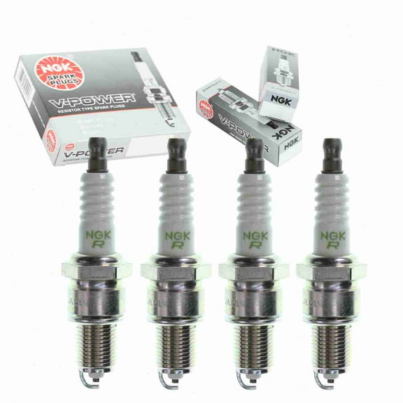 4 pc NGK 6427 V-Power Spark Plugs for 160998-78010 3066 90048-51059 90793-20067 90919-01098 98079-56946 AG34CU11 AGR34CU B2401-89909 E3.22 F6RF LP20R-U W20EXR-U Ignition Wire Secondary