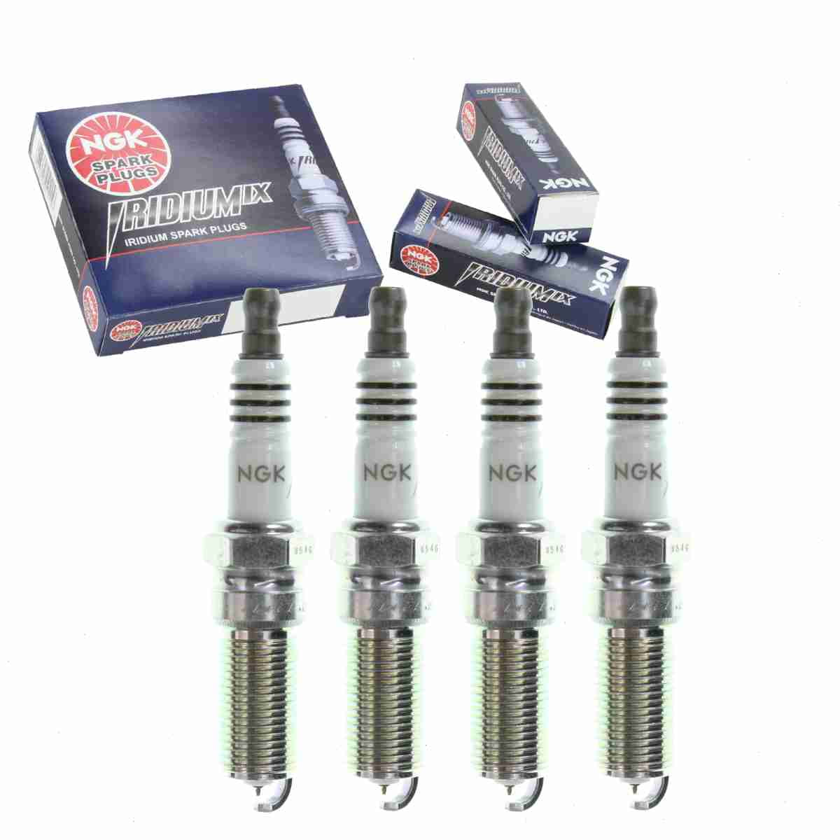 4 pc NGK 6509 Iridium IX Spark Plugs for 3017 4714 4719 5339 6728 9617 CYFS12YP HR7MPP30X IT20TT ITV20 ITV20TT IVT20TT SP526 XP5363 XP5863 Ignition Wire Secondary Fits select: 2011-2021 FORD F150