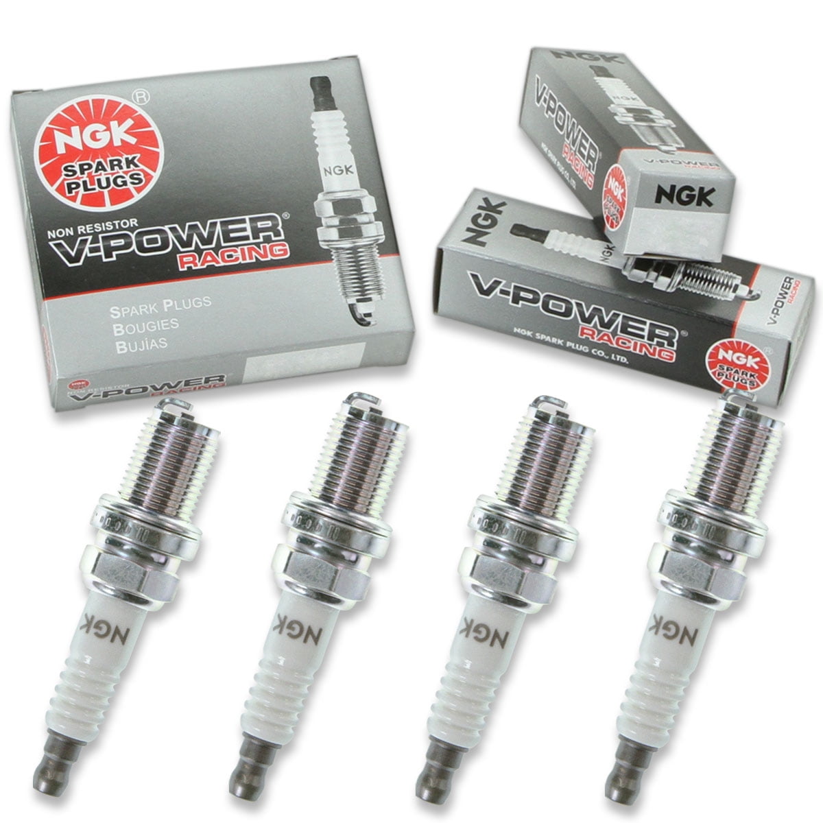 4 pc NGK 6596 V-Power Racing Spark Plugs for 2611 293 3931 C53 C53C ...