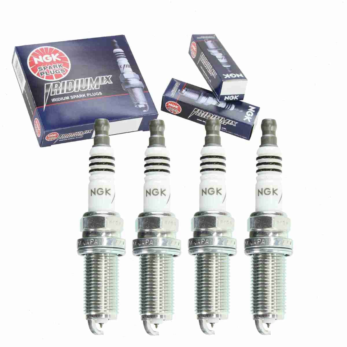 4 pc NGK 6619 Iridium IX Spark Plugs for 12565996 4704 5344 5618 9613 9615 9775 BY481-LFR6A FR7N1133X IKH20 IKH20TT MZ602091 SAB330NG4611 VKH20 Ignition Wire Secondary