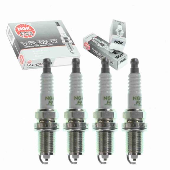 4 pc NGK 6745 V-Power Spark Plugs for 1N04-18-110 22401-2J200 22401-PA200 Ignition Wire Secondary Fits select: 2001-2002 CHEVROLET TRACKER, 1996-2002 ISUZU RODEO