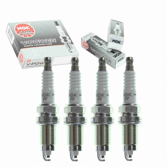4 pc NGK 7252 V-Power Spark Plugs for 2412 2412-6 412 412C2 412S 5018 6717 7412 8115 82 82C2 E3.58 FR8VPP33U QJ16HR-U RC12LYC RC14E5 RFN14LY SP428 Ignition Wire Secondary