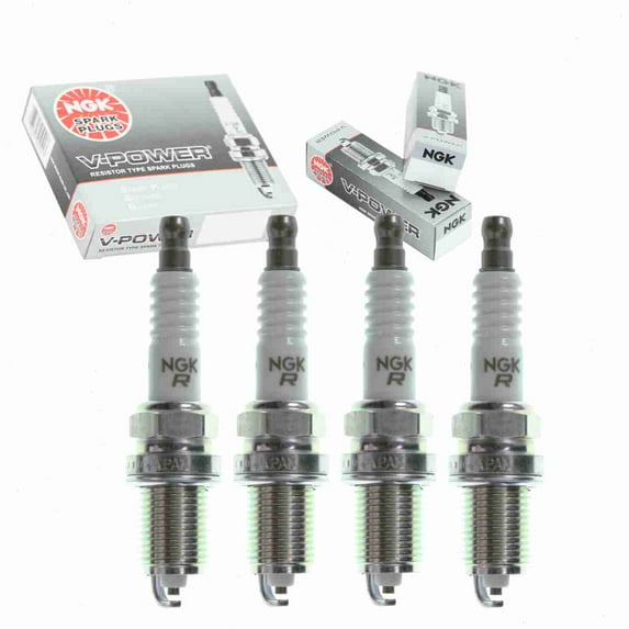 4 pc NGK 7373 V-Power Spark Plugs for 1765232 2071 2071-4 3924 41-602 7553 7554 7555 AGPR32C AGSP32 AGSP32C AGSP32CF4 AGSP33C AGSP33CF4 F7DC FR2LS FR2LSK FR6DCX FR7DC FRDCX SP406 SP445 Ignition Wire