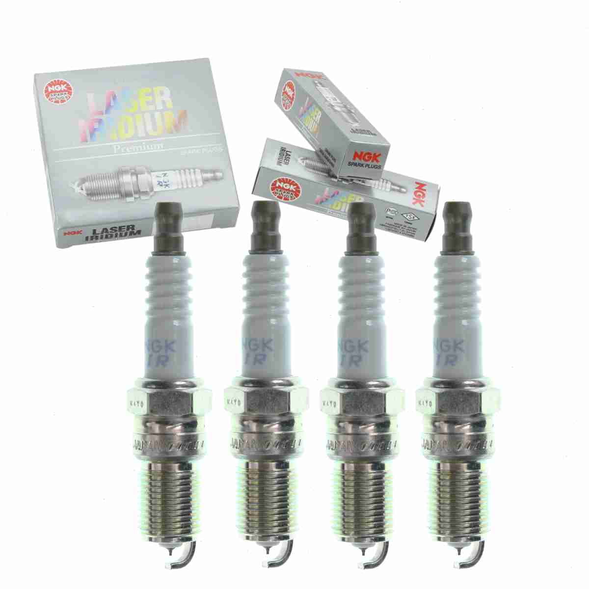 4 pc NGK 90813 Laser Iridium Spark Plugs for 4511 4713 9605 9606 9608 AGSF32YPC HR6KII33X HR7DII33V HR7KII33V IT16TT L303-18-110 L845-18-110 PT16TT SP448 Ignition Wire Secondary