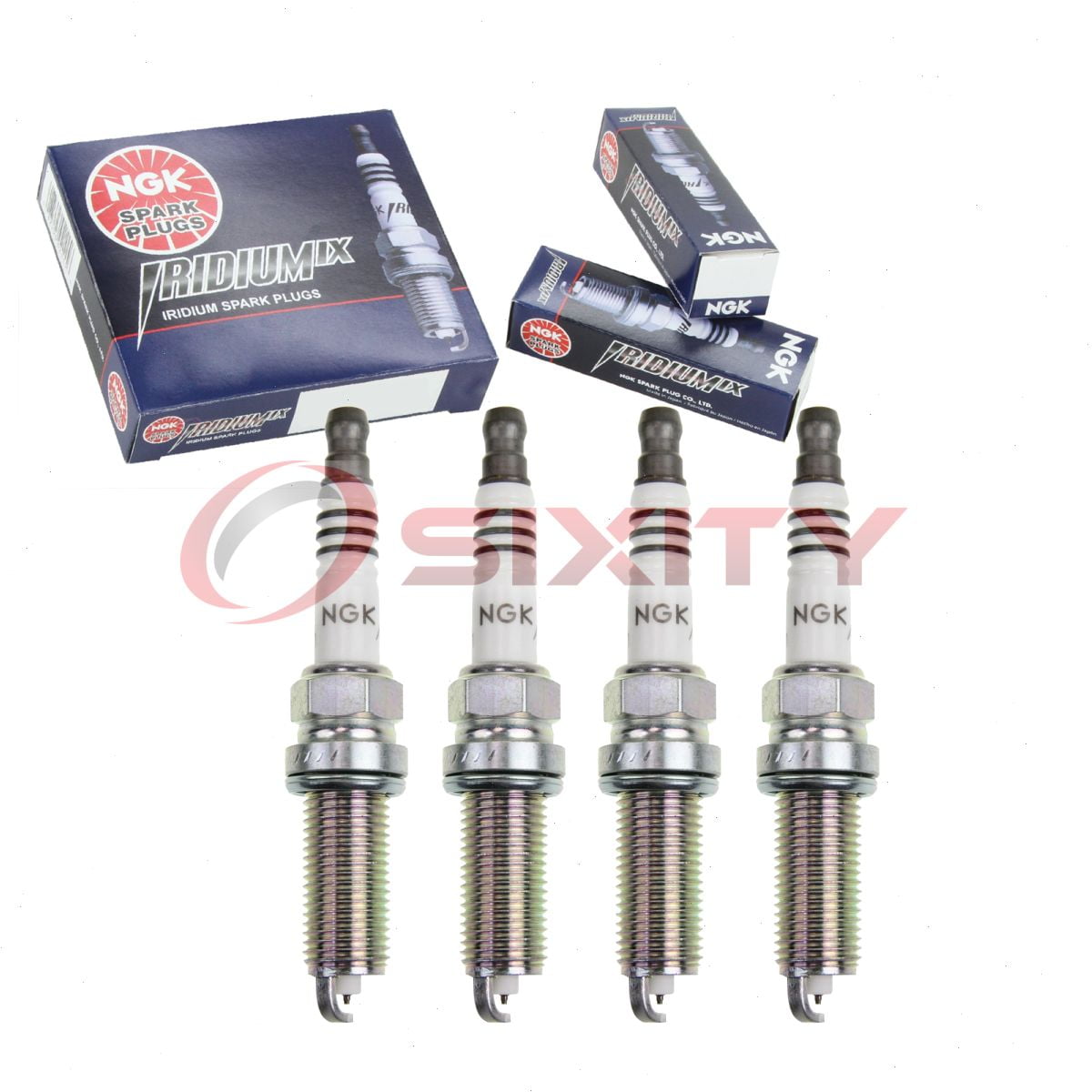 NGK Iridium IX Spark Plugs (Set Of 4) - Stock #2115, BPR5EIX-11, 0.6mm Iridium Tip, 0.044" Gap, Taper Cut Design 1 thumbnail image