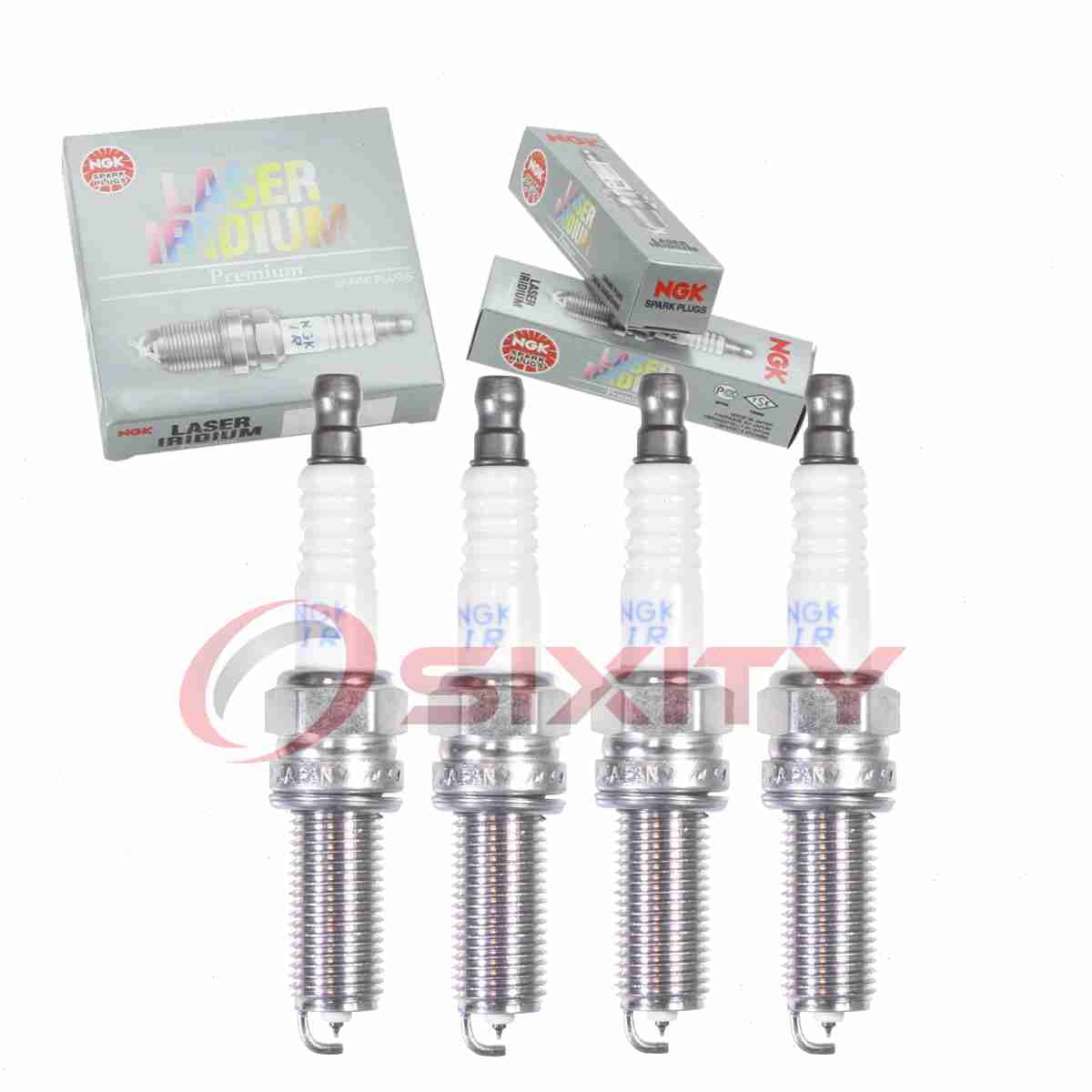 4 pc NGK 93819 Laser Iridium Spark Plugs for Ignition Wire Secondary