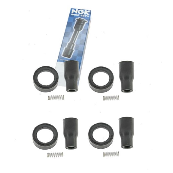 4 pc NGK Ignition Coil Boots compatible with Kia Forte Koup 2.0L 2.4L L4 2010-2013