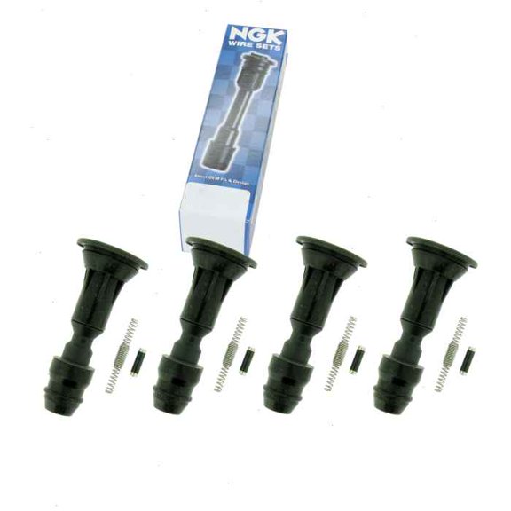 4 pc NGK Ignition Coil Boots compatible with Saturn Sky 2.0L 2.4L L4 2007-2010