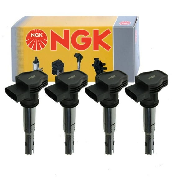 4 pc NGK Ignition Coil compatible with Volkswagen Tiguan 2.0L L4 2009-2017 (Full Shop Pack)