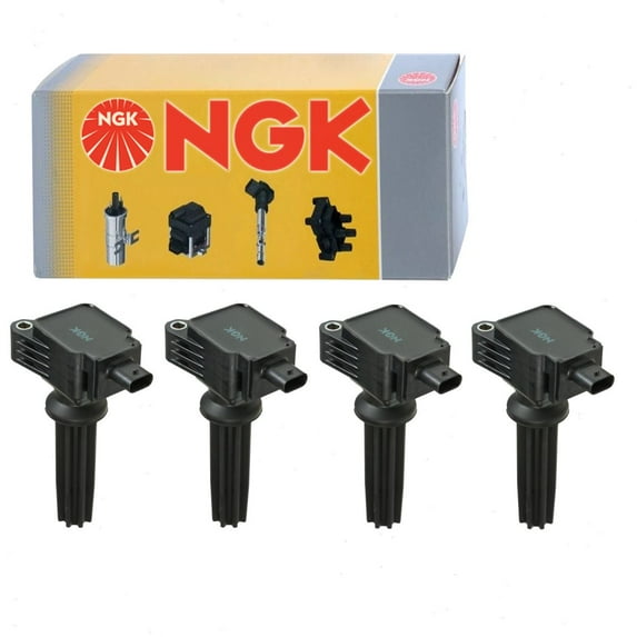 4 pc NGK Ignition Coils compatible with Ford Fusion 2.0L L4 2013-2019