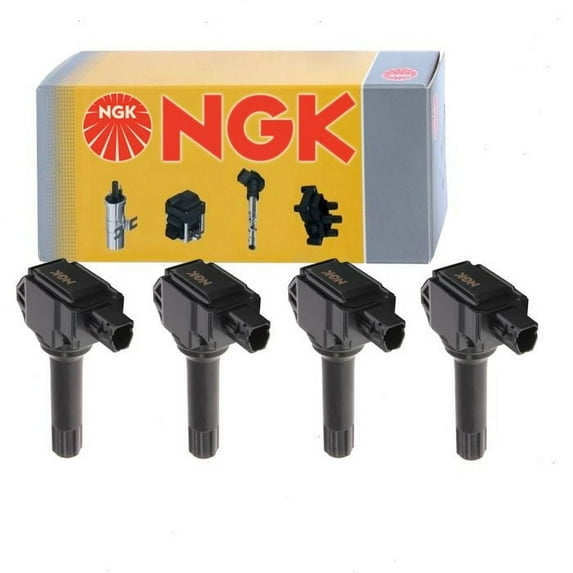 4 pc NGK Ignition Coils compatible with Subaru WRX 2.0L H4 2015-2019
