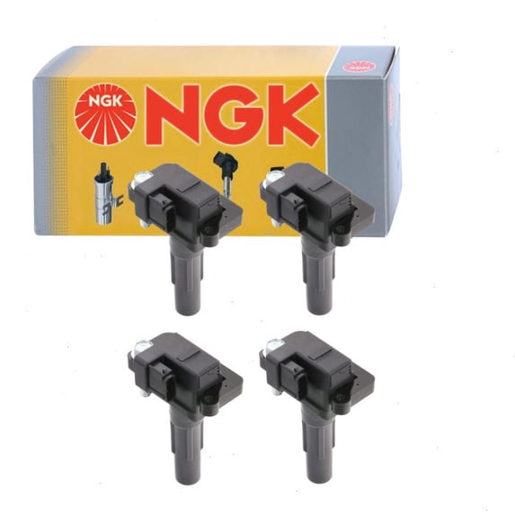 4 pc NGK Ignition Coils compatible with Subaru WRX STI 2.5L H4 2013-2019