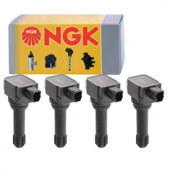 4 pc NGK Ignition Coils compatible with Subaru XV Crosstrek 2.0L H4 2015