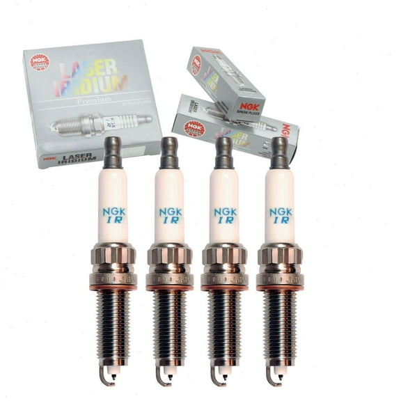 4 pc NGK Laser Iridium Spark Plugs compatible with BMW 320i 2.0L L4 2012-2018