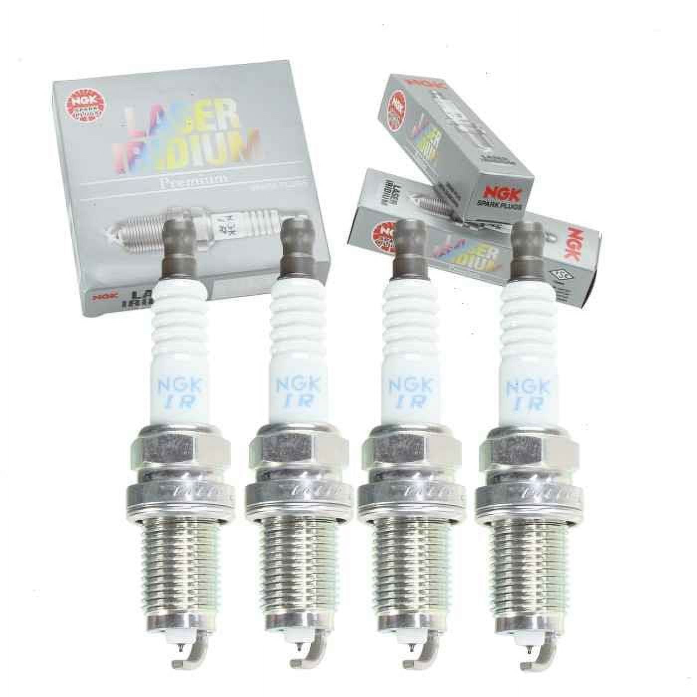 4 pc NGK Laser Iridium Spark Plugs compatible with Honda Fit 1.5L L4 2007-2014
