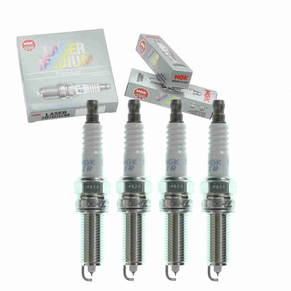 4 pc NGK Laser Iridium Spark Plugs compatible with Hyundai Elantra 1.8L 2.0L L4 20122016