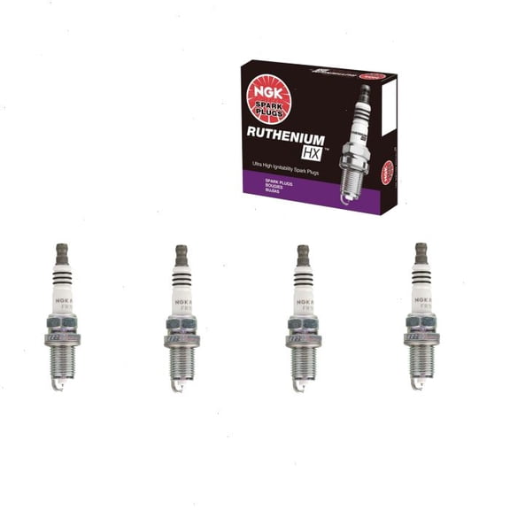 4 pc NGK Ruthenium HX Spark Plugs compatible with Audi Q3 Quattro 2.0L L4 2015-2018