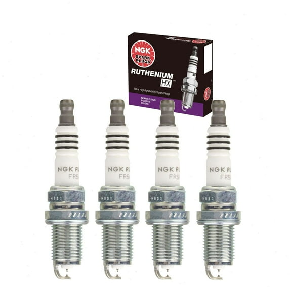 4 pc NGK Ruthenium HX Spark Plugs compatible with Dodge Journey 2.4L L4 2009-2020