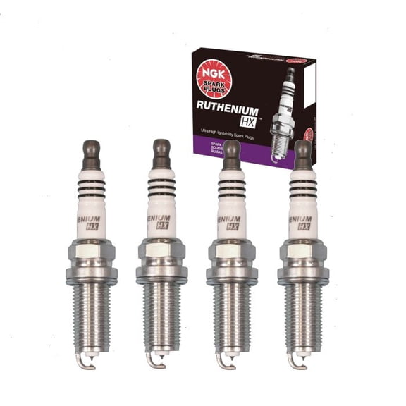 4 pc NGK Ruthenium HX Spark Plugs compatible with Kia Forte Koup 2.0L 2.4L L4 2010-2013