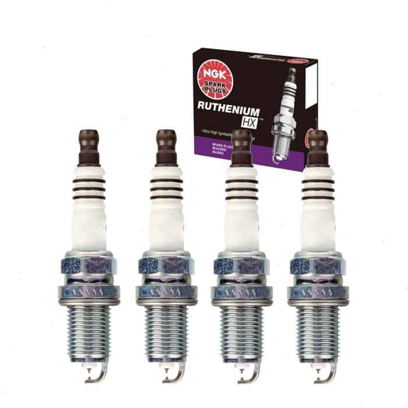 4 pc NGK Ruthenium HX Spark Plugs compatible with Lotus Exige 1.8L L4 2006