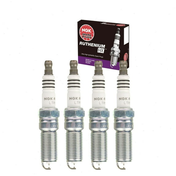 4 pc NGK Ruthenium HX Spark Plugs compatible with Mazda 3 Sport 2.0L 2.5L L4 2009-2013
