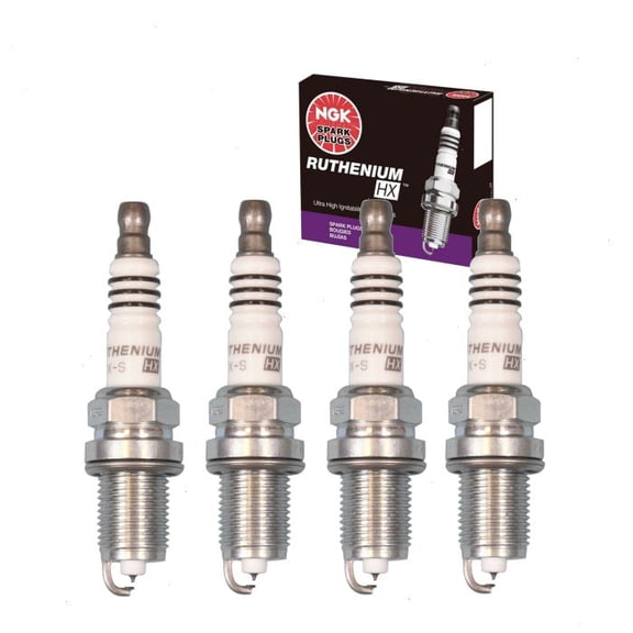 4 pc NGK Ruthenium HX Spark Plugs compatible with Mercedes-Benz B200 2.0L L4 2006-2011