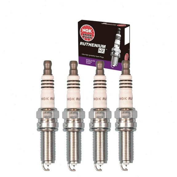 4 pc NGK Ruthenium HX Spark Plugs compatible with Nissan Rogue Select 2.5L L4 2014-2015