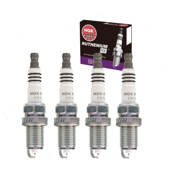 4 pc NGK Ruthenium HX Spark Plugs compatible with Saab 9-2X 2.5L H4 2005-2006