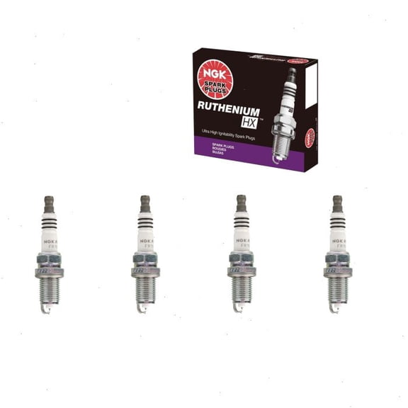 4 pc NGK Ruthenium HX Spark Plugs compatible with Volkswagen Tiguan 2.0L L4 2009-2017