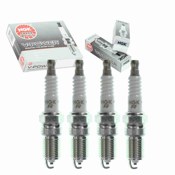 4 pc NGK V-Power Spark Plugs compatible with Chevrolet Cavalier 2.2L 2.3L 2.4L L4 1995-2002