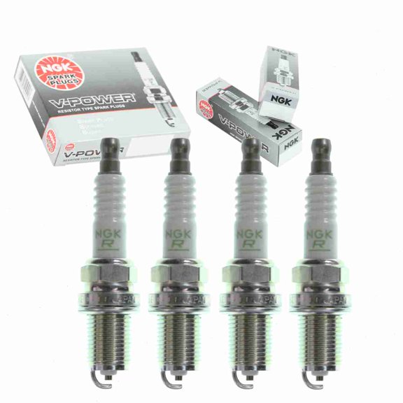4 pc NGK V-Power Spark Plugs compatible with Chevrolet Tracker 1.6L 2.0L L4 1990-2002