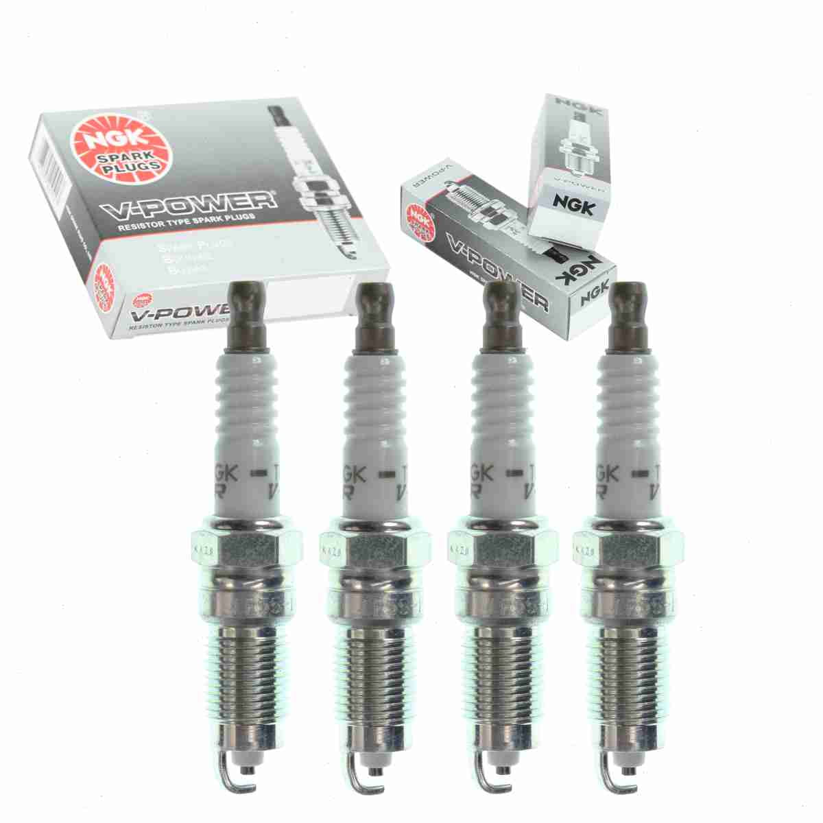 4 pc NGK VPower Spark Plugs compatible with Ford Focus 2.0L L4 2000
