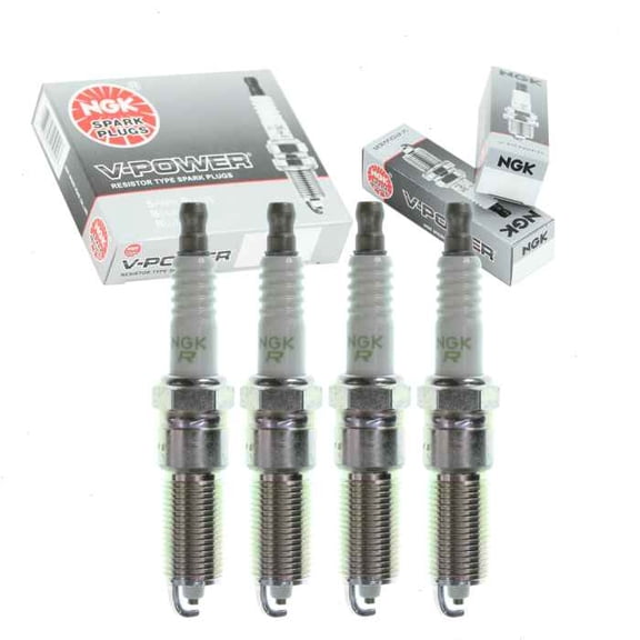 4 pc NGK V-Power Spark Plugs compatible with Jeep TJ 2.4L L4 2003-2006