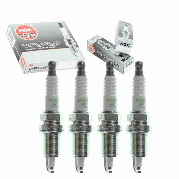 4 pc NGK V-Power Spark Plugs compatible with Jeep TJ 2.5L L4 1997-2002