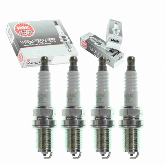 4 pc NGK V-Power Spark Plugs compatible with Mini Cooper 1.6L L4 2002-2008