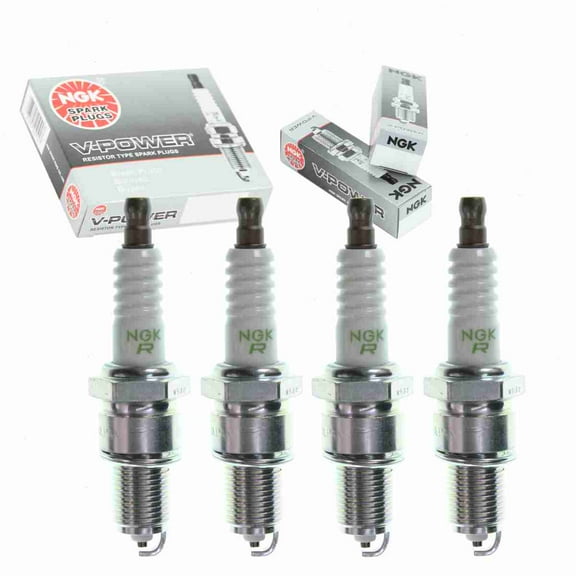 4 pc NGK V-Power Spark Plugs compatible with Porsche 944 2.5L L4 1983-1984
