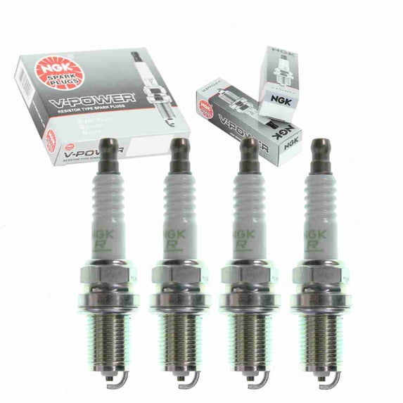 4 pc NGK V-Power Spark Plugs compatible with Saturn Ion 2.0L L4 2004-2007