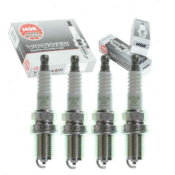 4 pc NGK V-Power Spark Plugs compatible with Toyota Camry 2.2L 2.4L L4 1992-2011