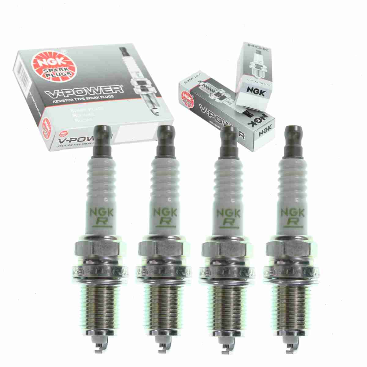 Replacement 4 Ignition Coils and 4 V-Power Spark Plugs Kit fits