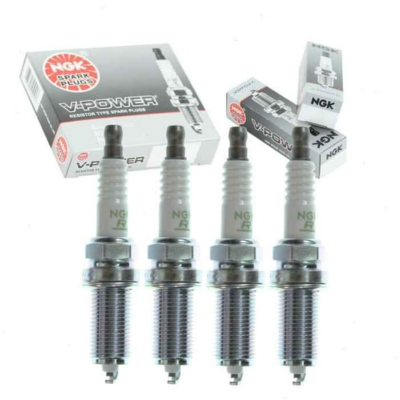 4 pc NGK V-Power Spark Plugs compatible with Toyota Tacoma 2.7L L4 2005-2013