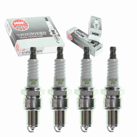 4 pc NGK V-Power Spark Plugs compatible with Volvo 240 2.3L L4 1990-1993