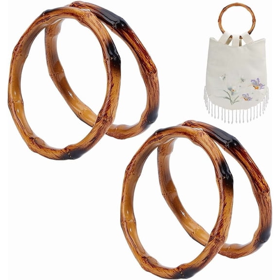 4 pc PS Plastic Imitation Bamboo Handle Rings Peru 129.5x13.5mm Inner Diameter: 107mm for Handmade
