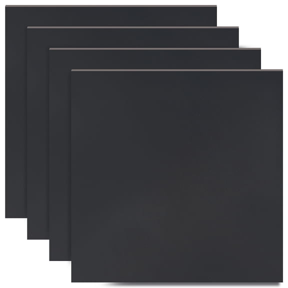 4 pc PVC Foam Boards Poster Board for Crafts Modelling Art Display School Projects Square Black 20.4x20.4x0.5cm