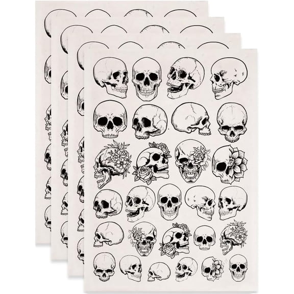 4 pc Paper Ceramic Decals Pottery Ceramics Clay Transfer Paper Underglaze Flower Paper 520x370mm Pattern: 48x33mm for DIY