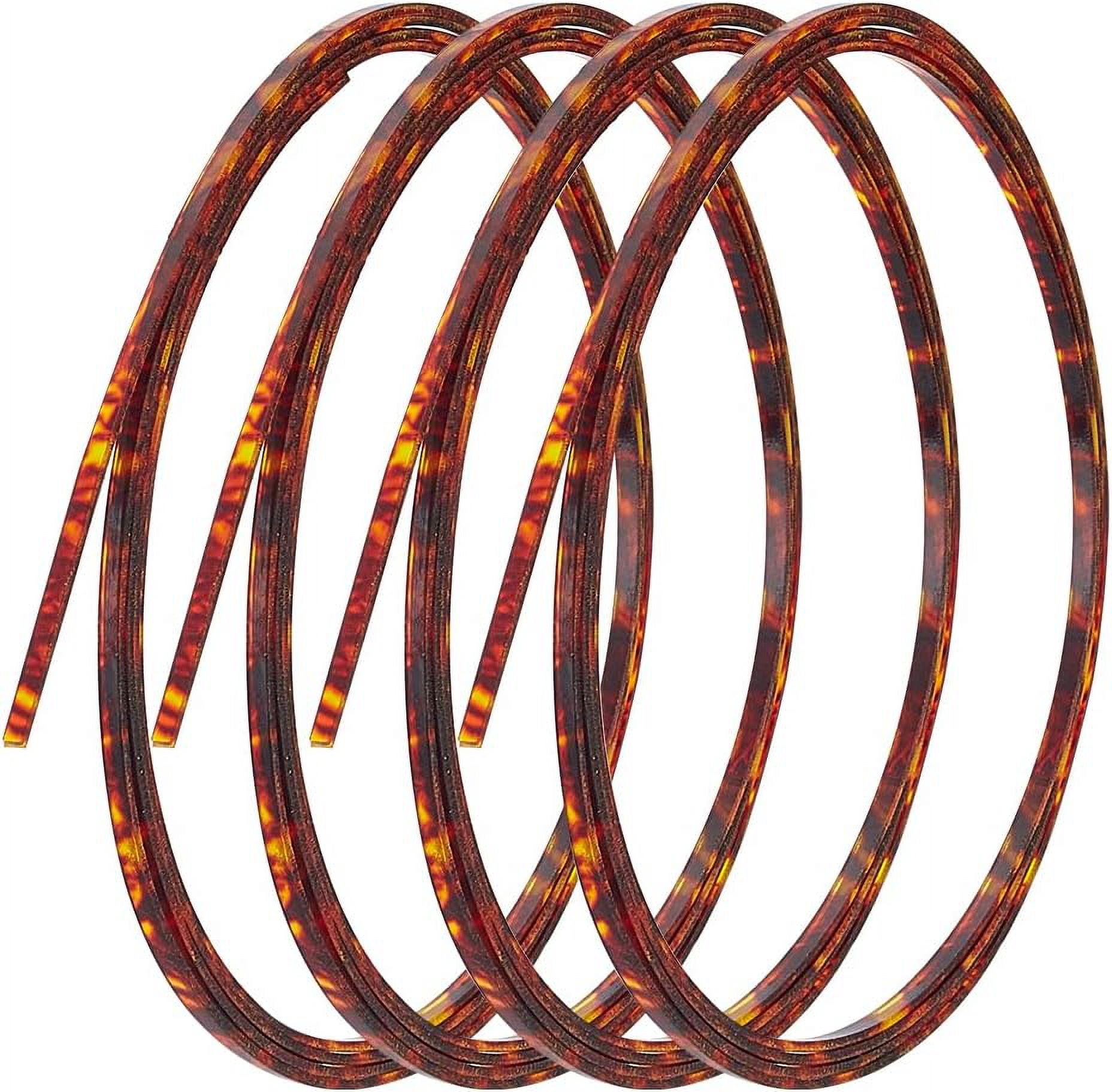 4 pc Plastic Imitation Shell Guitar Binding Purfling Strip Sandy Brown ...