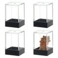 thumbnail image 1 of 4 pc Rectangle Plastic Storage Box Gift Case Black 4x4x6.9cm, 1 of 6