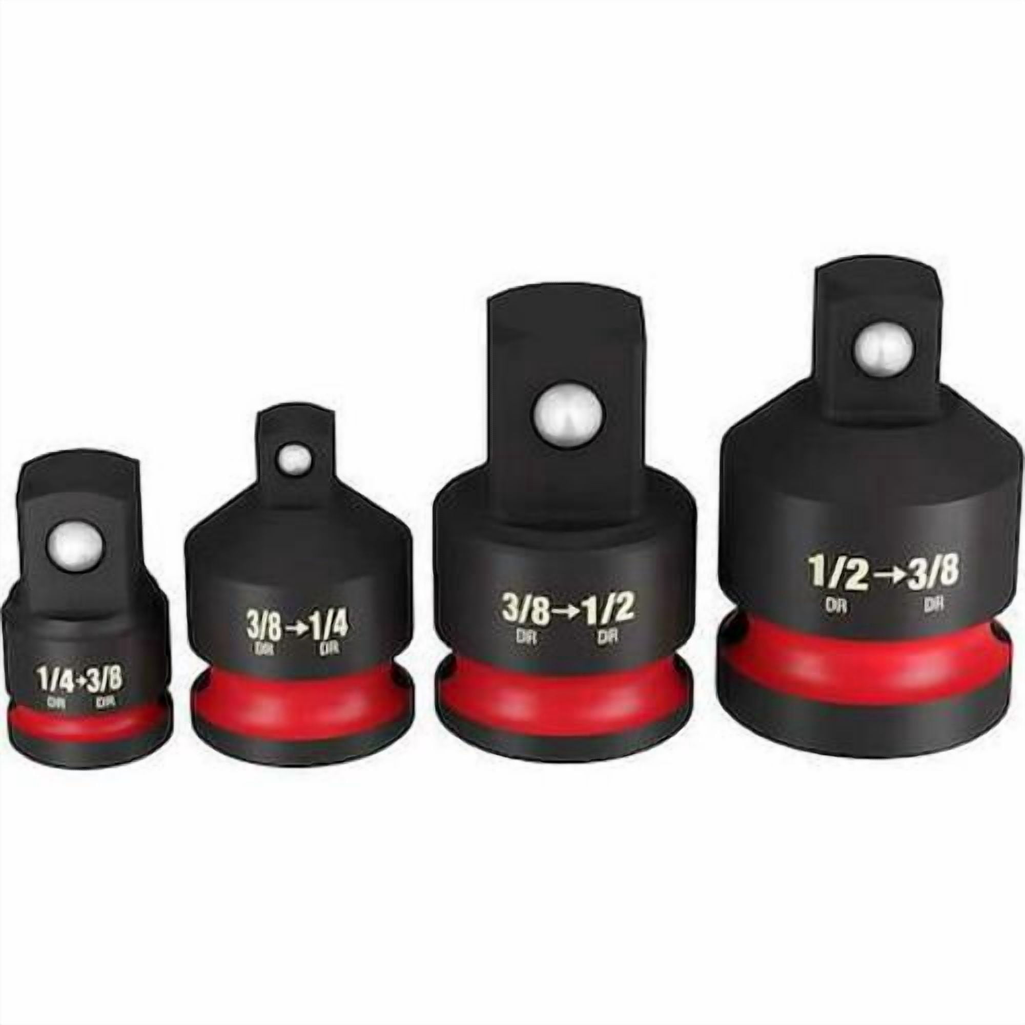 Milwaukee Tool 4 pc. SHOCKWAVE Impact Duty 1/4 in. - 1/2 in. Drive Adapter and Reducer Set