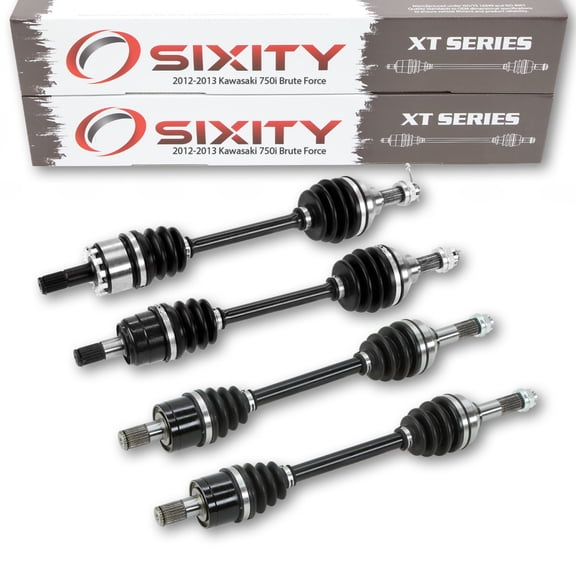 4 pc Sixity XT Front Rear Left Right Axle compatible with Kawasaki Brute Force 750i 2013 - KVF750LDF 4X4